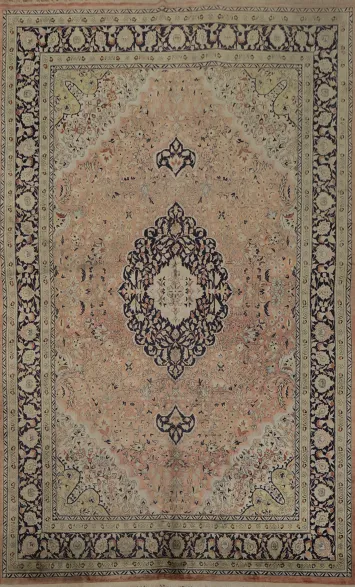 Elegant Vintage Pure Silk Kashmir Area Rug 6x8