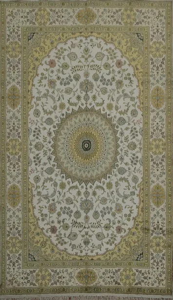 Luxurious Silk Kashmir Artisan Rug Crafted with Fine Details and Elegance