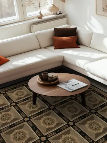 Sophisticated Sunburst Tapestries Rug 8x10