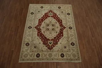 Luxurious Traditional Peshawar Pakistani Area Rug in Warm Earthy Tones 6x9