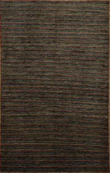 Elegant Minimalist Striped Gabbeh Rug for Modern Interiors 6x8