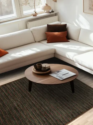 Elegant Minimalist Striped Gabbeh Rug for Modern Interiors 6x8