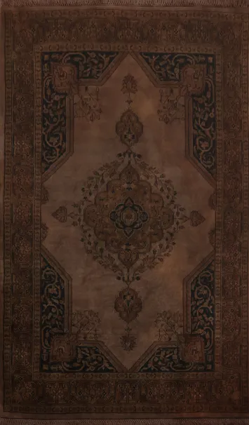 Over-Dyed Antique Patterned Rug 4x6