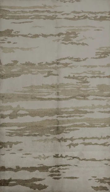 Modern Neutral Tones Textured Gabbeh Area Rug 6x9