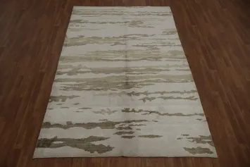 Modern Neutral Tones Textured Gabbeh Area Rug 6x9