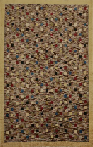 Colorful Checkered Squares Rug for Modern Living Room Decor 6x8