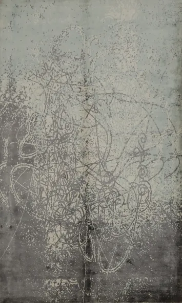 Abstract Whirlwind Pattern Rug for Modern Home Aesthetics 6x9