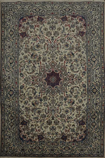 Traditional Floral Nain Persian Area Rug 6x8