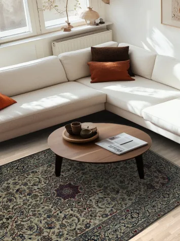 Traditional Floral Nain Persian Area Rug 6x8