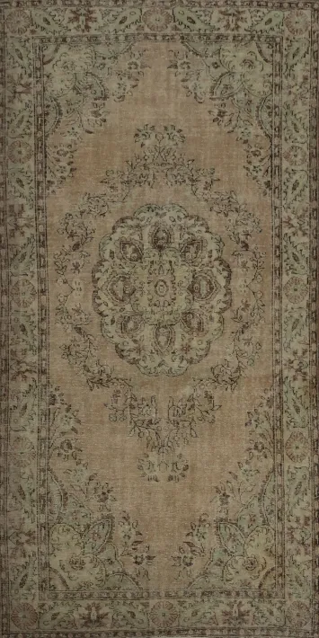 Turkish Distressed Floral Area Rug 6x10