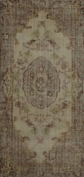 Exquisite vintage Distressed Turkish Area Rug 6x10