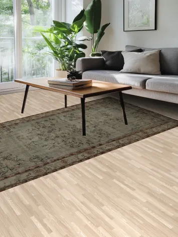 Vintage Elegance: Antique Look Distressed Turkish Area Rug 6x9