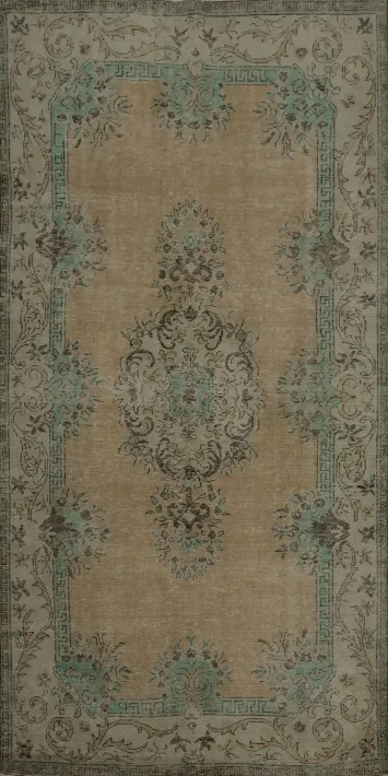 Classic Rust Turkish Distressed Area Rug 6x10