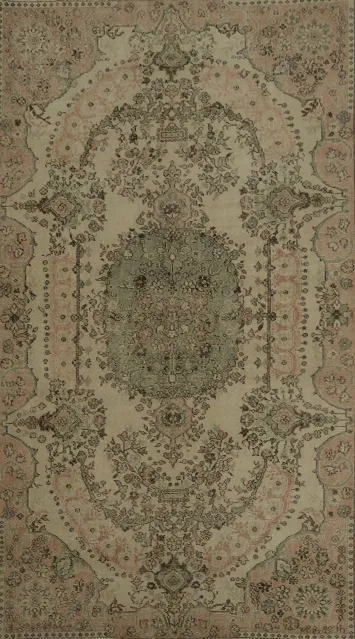 Ornate Vintage Turkish Distressed Rug 5x9