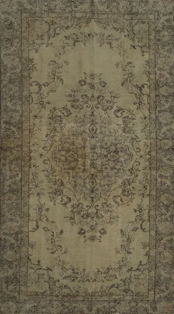 Elegant Classic Turkish Distressed Rug 5x8