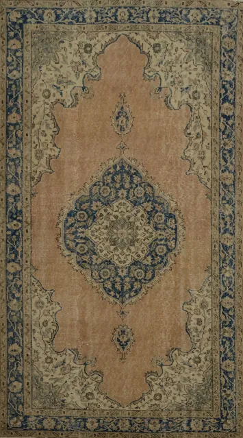 Vintage Elegance: Artisan Medallion Distressed Rug 5x9