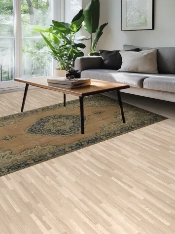 Vintage Elegance: Artisan Medallion Distressed Rug 5x9