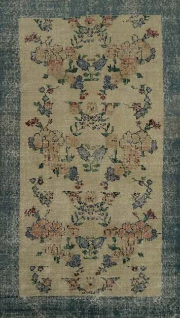 Vintage Distressed Turkish Rug 4x6