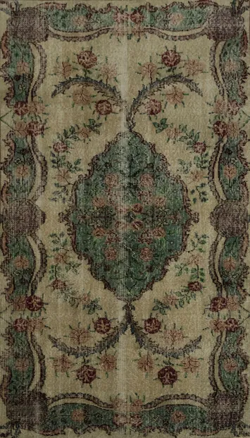 Anatolian Turkish Distressed Rug 4x7