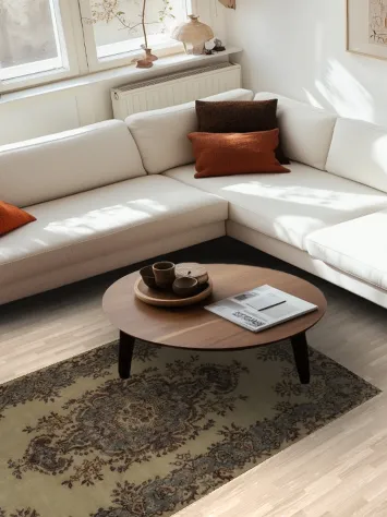 Vintage-Inspired Turkish Distressed Rug 4x7