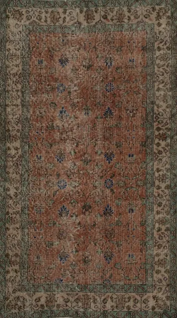 Distressed Vintage Anatolian Turkish Rug 4x7