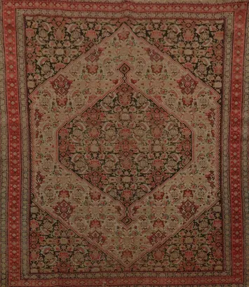 Pre-1900 Antique Senneh Persian Rug 3x4