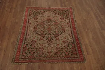 Pre-1900 Antique Senneh Persian Rug 3x4