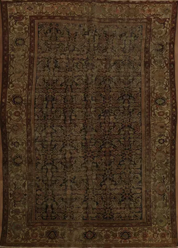 Pre-1900 Antique Mahal Persian Area Rug 7x10