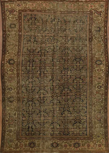 Pre-1900 Antique Mahal Persian Area Rug 7x10