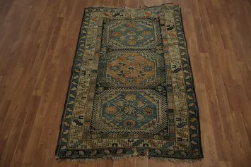 Vintage Persian Style Oriental Rug with Elegant Geometric Patterns 4x5