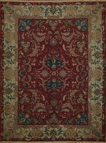 SIGNED Tabriz Persian Area Rug 9x13