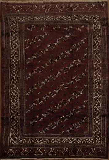 Geometric Bokhara Turkoman Persian Area Rug 9x13