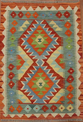 Handwoven Multicolor Tribal Kilim Rug