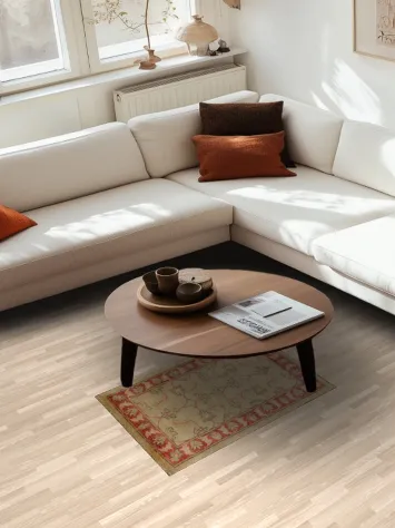 Traditional Floral Beige and Red Peshawar Foyer Rug 2x3