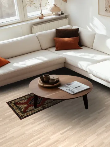 Elegant Red and Beige Geometric Kazak Foyer Rug 2x3