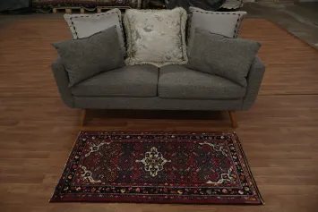 Elegant Vintage Hamedan Persian Rug Featuring Classic Floral Patterns 3x4