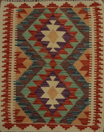 Authentic Handmade Wool Kilim Rug 2X3