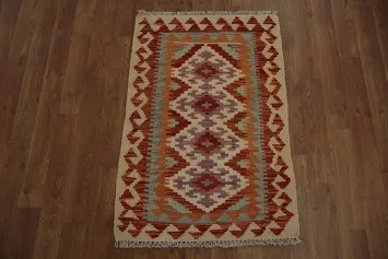 Handwoven Tribal Pattern Kilim Rug 2X3