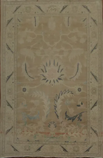 Sophisticated Floral Beige Rug for Refined Interiors Persian Ziegler 6x10
