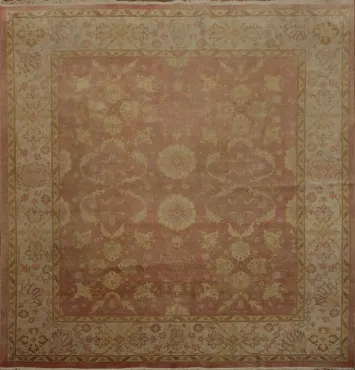 Elegant Square Rug with Delicate Floral Motifs Ziegler 8x8