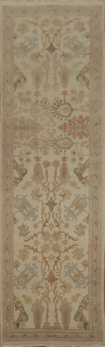 Elegant Handcrafted Runner with Intricate Floral Designs Ziegler 4x11