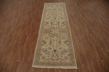 Elegant Handcrafted Runner with Intricate Floral Designs Ziegler 4x11