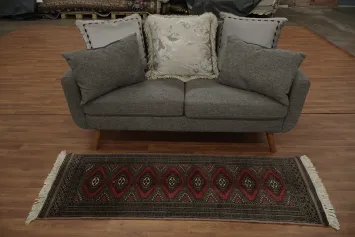 Geometric Bokhara Pink Runner Rug 2x6