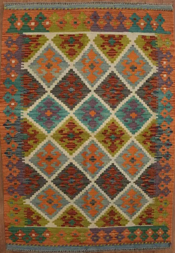 Ethnic-inspired Colorful Kilim Rug 3X5