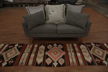 South-western Design Kilim Turkish Flat-Woven Runner Rug 3x13