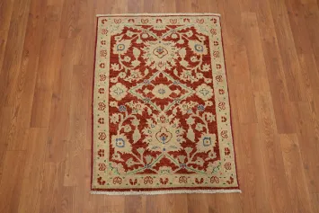 Bold and Vibrant Red Peshawar Pakistani Rug 2x3
