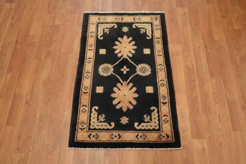Luxurious Black and Beige Oriental Rug for Stylish Interiors 2x3