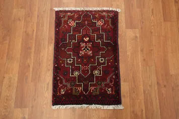 Geometric Balouch Afghan Prayer Rug 1x2