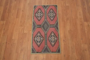 Vintage Bokhara Pink Rug 1x3