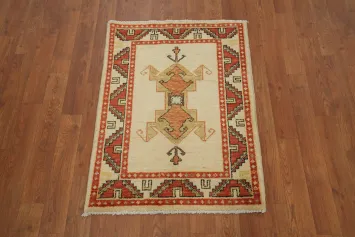 Geometric Kazak Pakistani Beige Rug 2x3